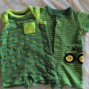 John Deere Green and Yellow Kids One Pieces